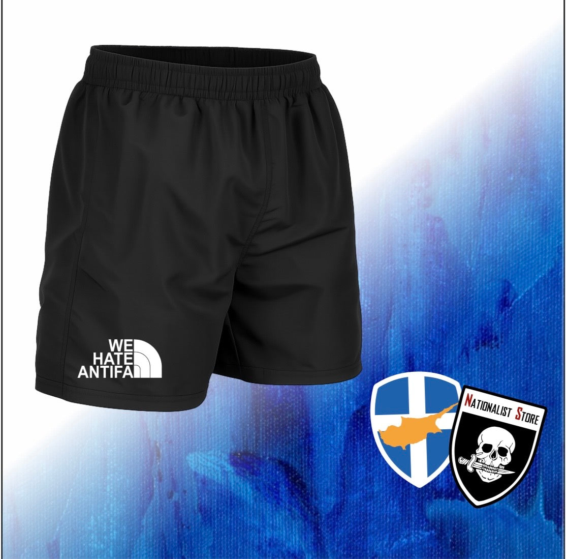 WE HATE ANTIFA Swim Shorts