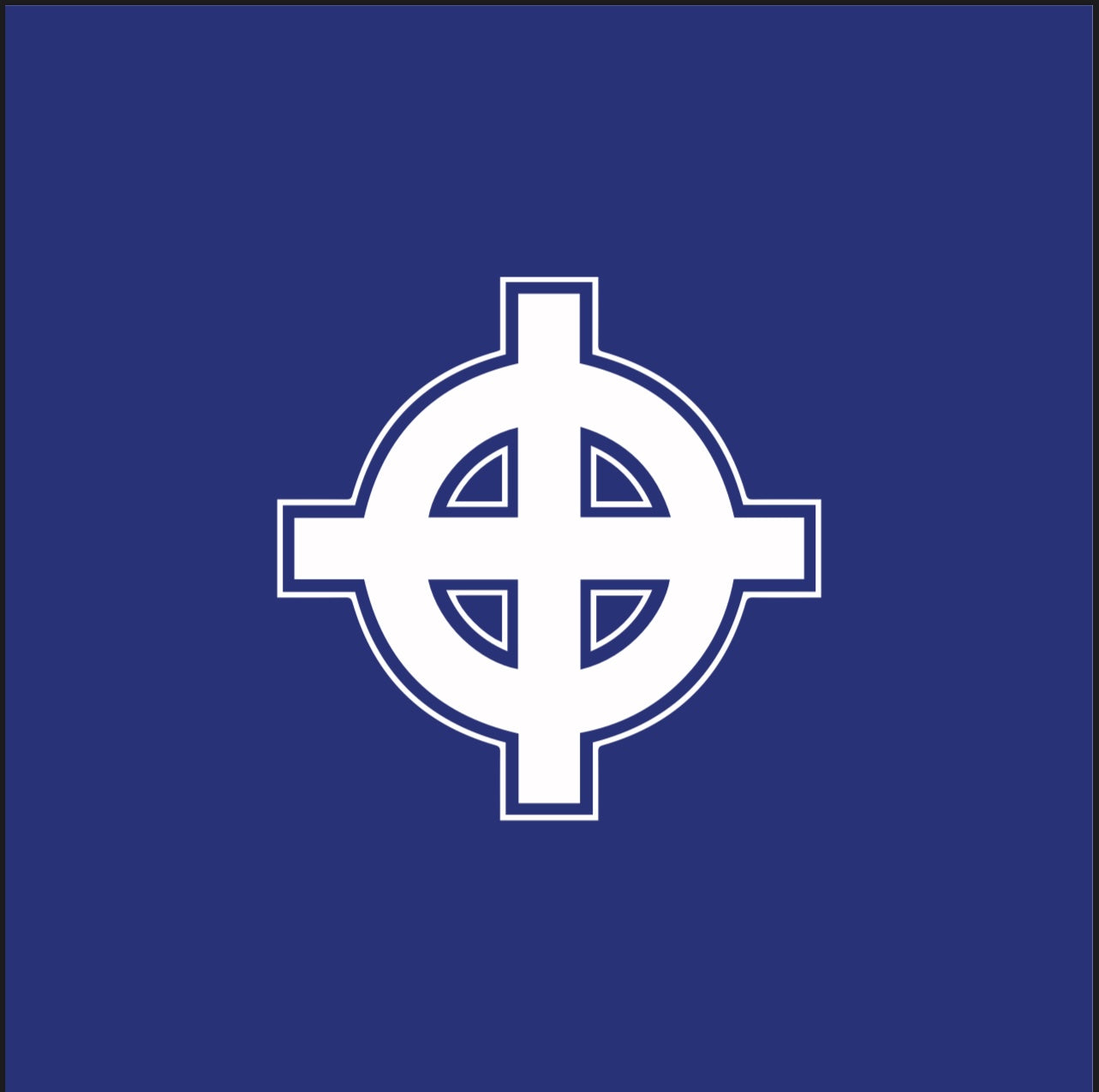 BLUE CELTIC CROSS 100X150